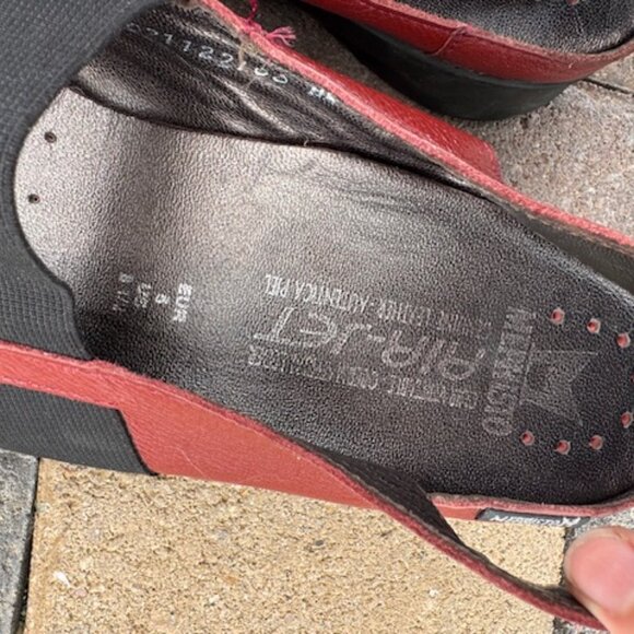 Mephisto Leather Red Slip-On Mary Jane Comfort Shoes Size 38 - Picture 4 of 6